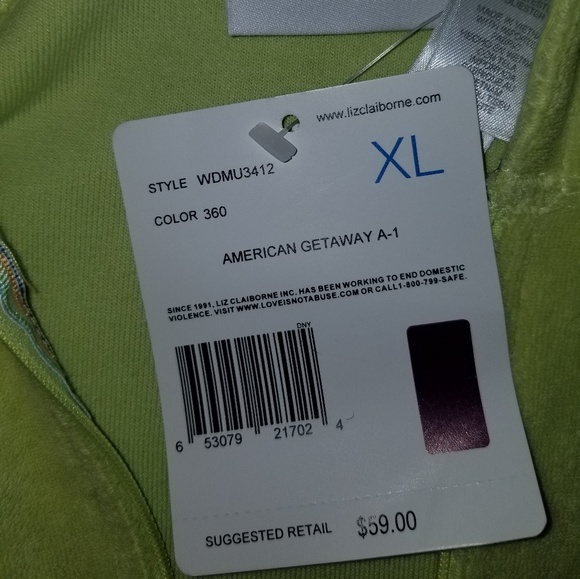 Brand new with tags Liz Claiborne velour jacket - Picture 3 of 7